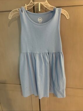 wonder nation Light Blue Sleeveless Gathered Waist Dress